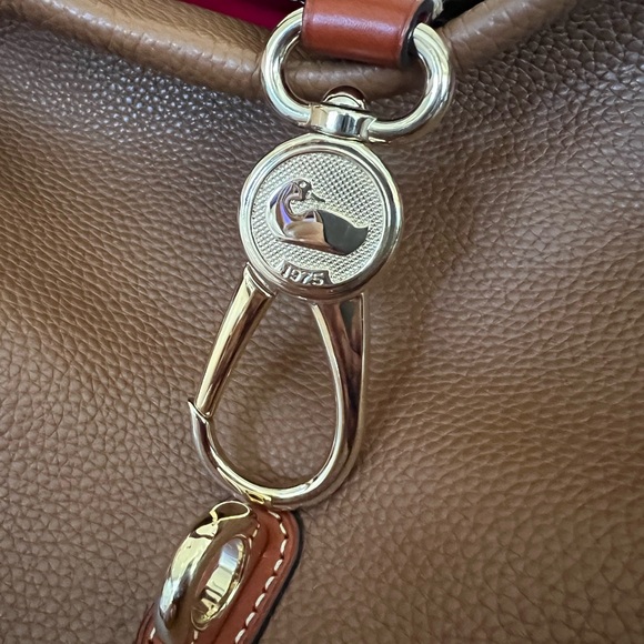 Dooney and Bourke Tan and Amber color Hobo Loc Satchel, 3 pieces - Picture 3 of 11